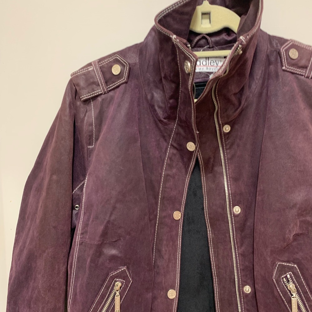 Bradley Bayou Burgundy Jacket with Snap Front - Picture 2 of 7